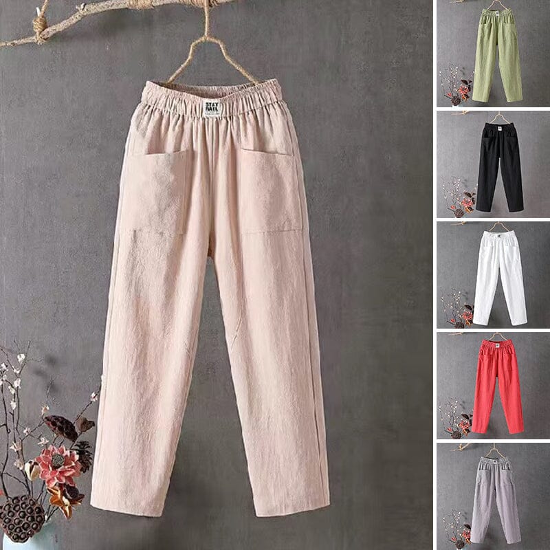 ™OLIVIA - Pantalon en mélange de lin