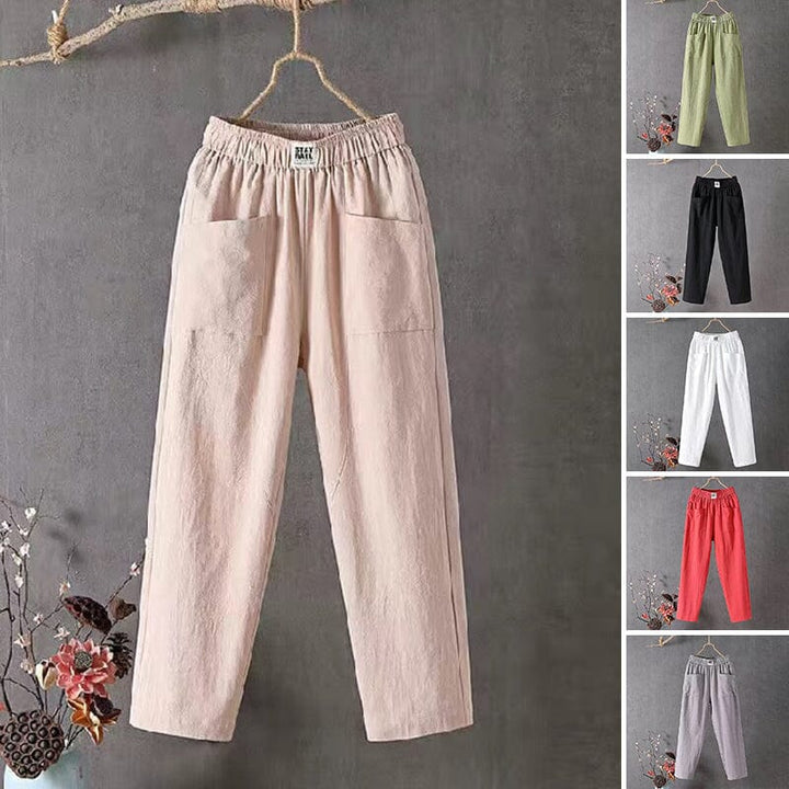 ™OLIVIA - Pantalon en mélange de lin