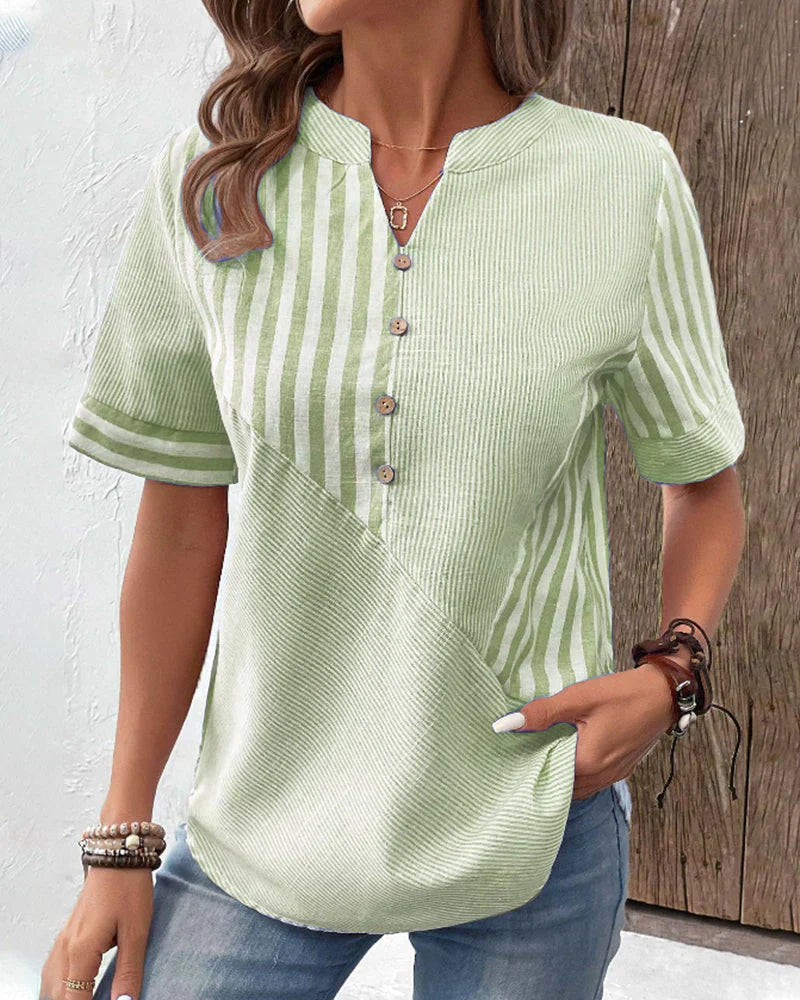 ™Sandra - Blouse Rayée Classique
