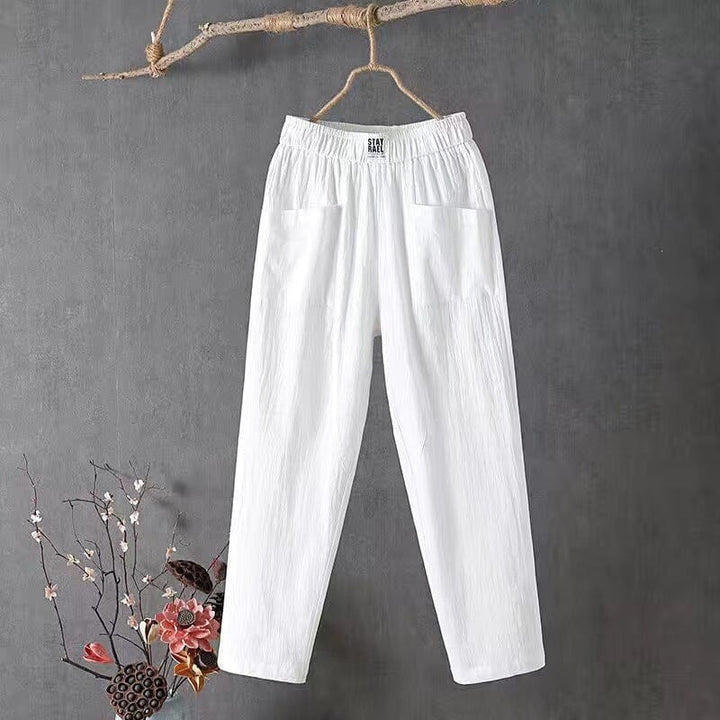 ™OLIVIA - Pantalon en mélange de lin