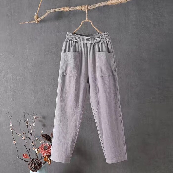 ™OLIVIA - Pantalon en mélange de lin