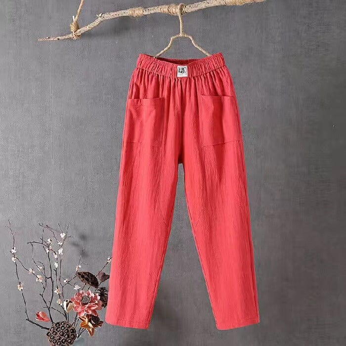 ™OLIVIA - Pantalon en mélange de lin