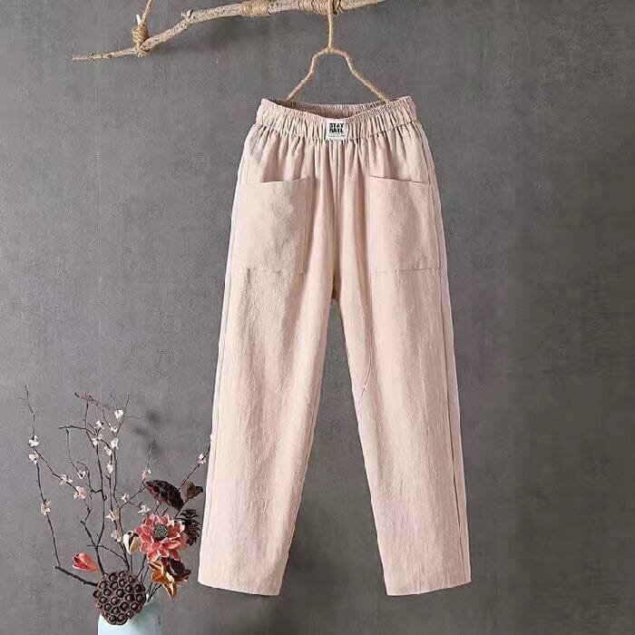 ™OLIVIA - Pantalon en mélange de lin