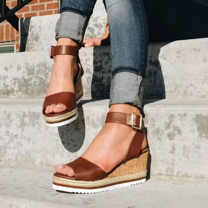 ™Cassandra - Sandales à Talons Wedge Élégantes