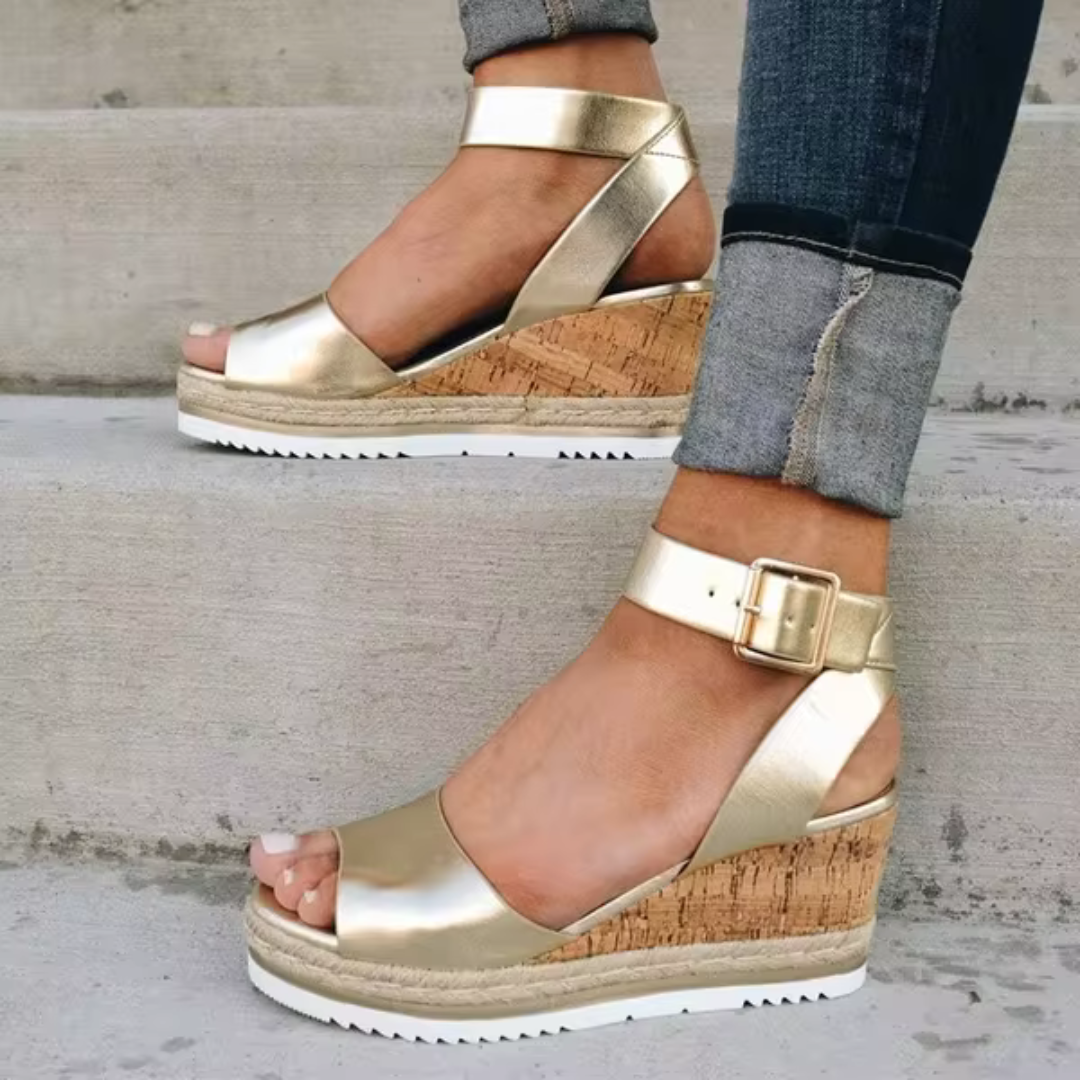™Cassandra - Sandales à Talons Wedge Élégantes