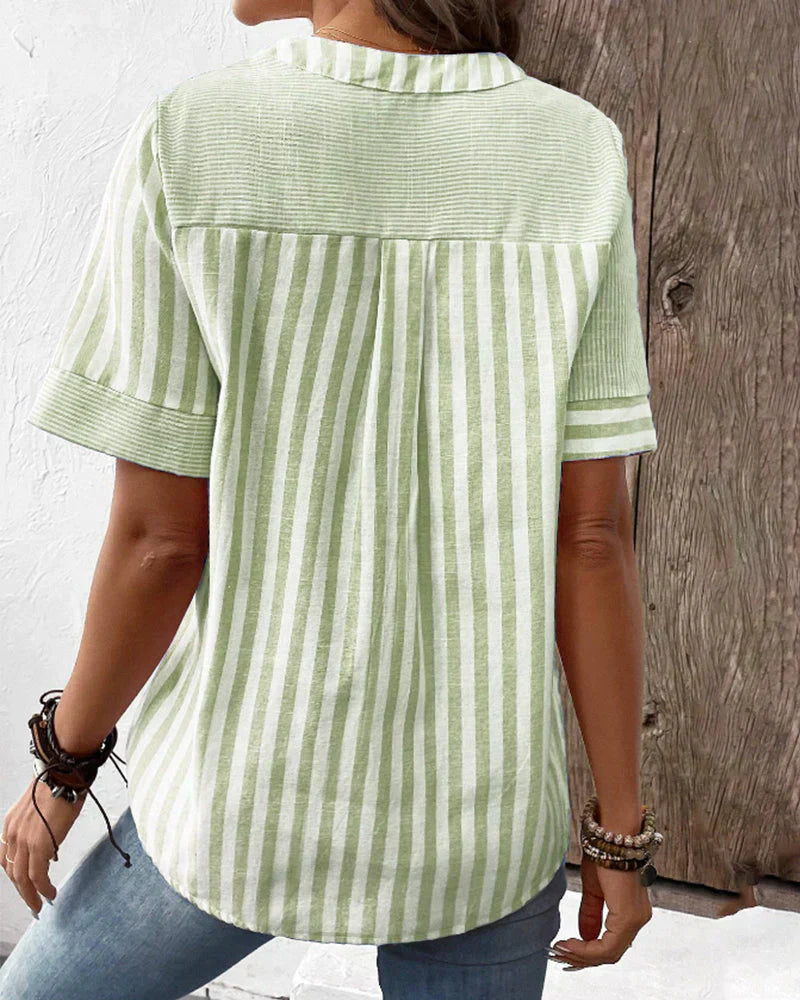 ™Sandra - Blouse Rayée Classique
