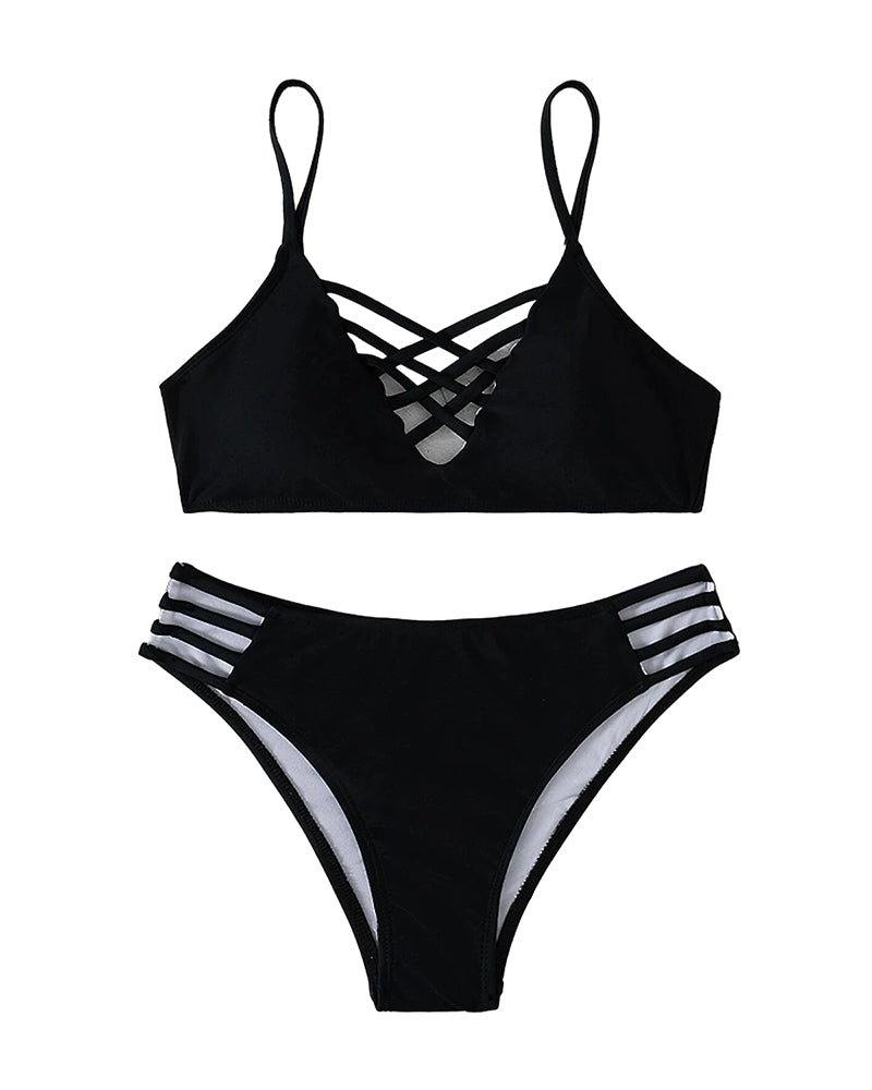 ™Elicia - Bikini à Bretelles Croisées Audacieuses