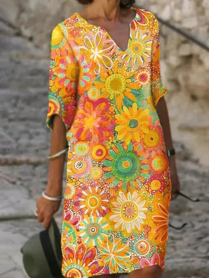 ™Beth - Robe à Fleurs Colorées