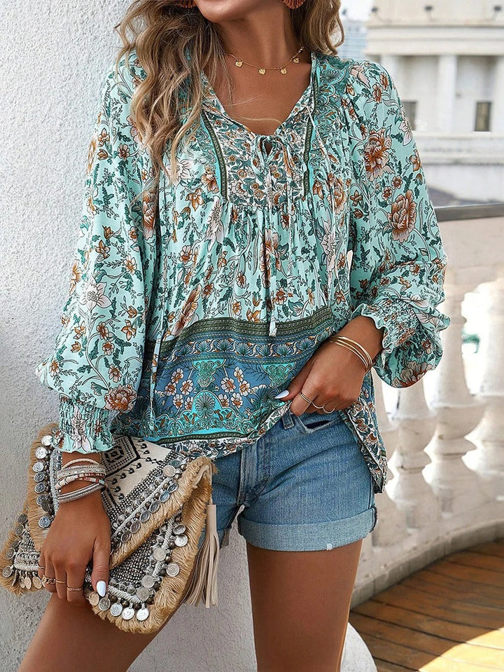 ™Helena - Blouse à Fleurs d'Été