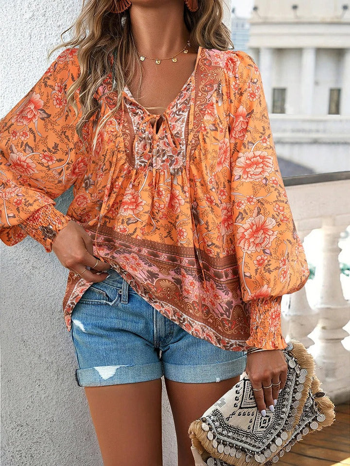 ™Helena - Blouse à Fleurs d'Été