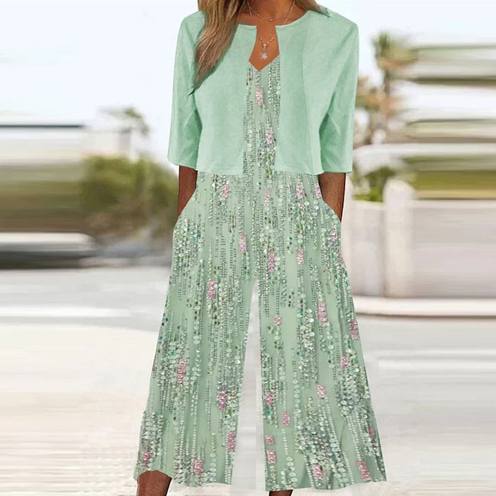™Salopette Verte à Col V pour Jeunes avec Veste