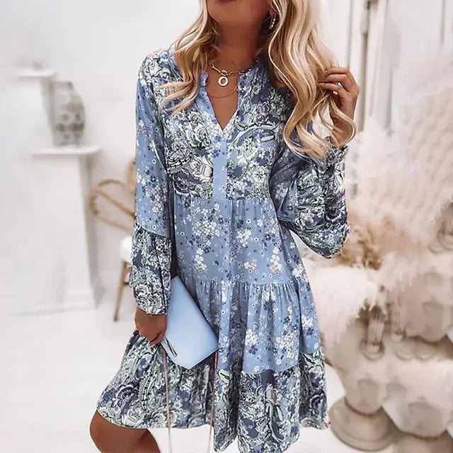 ™Ashley - Robe Boho Imprimée