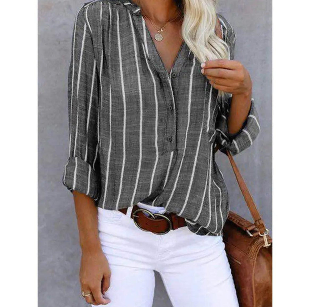 ™Giana - Blouse Décontractée Rayée