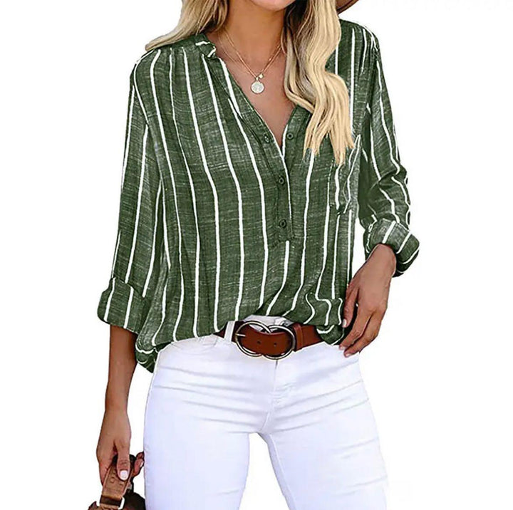™Giana - Blouse Décontractée Rayée