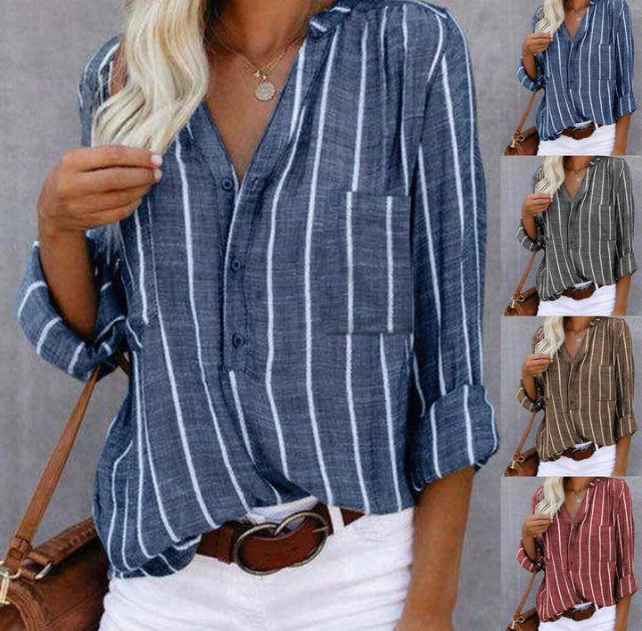 ™Giana - Blouse Décontractée Rayée