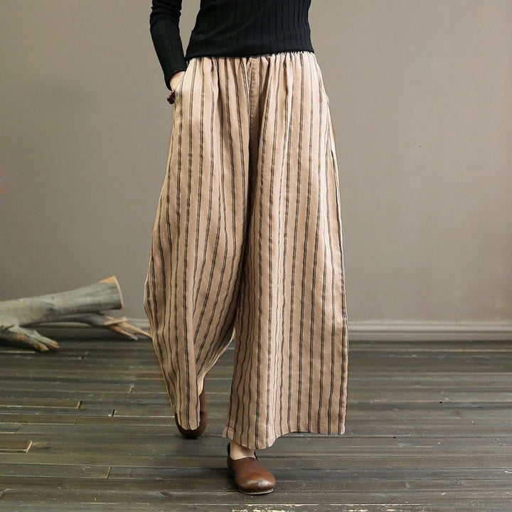 ™Seriva - Pantalon Large Rayé