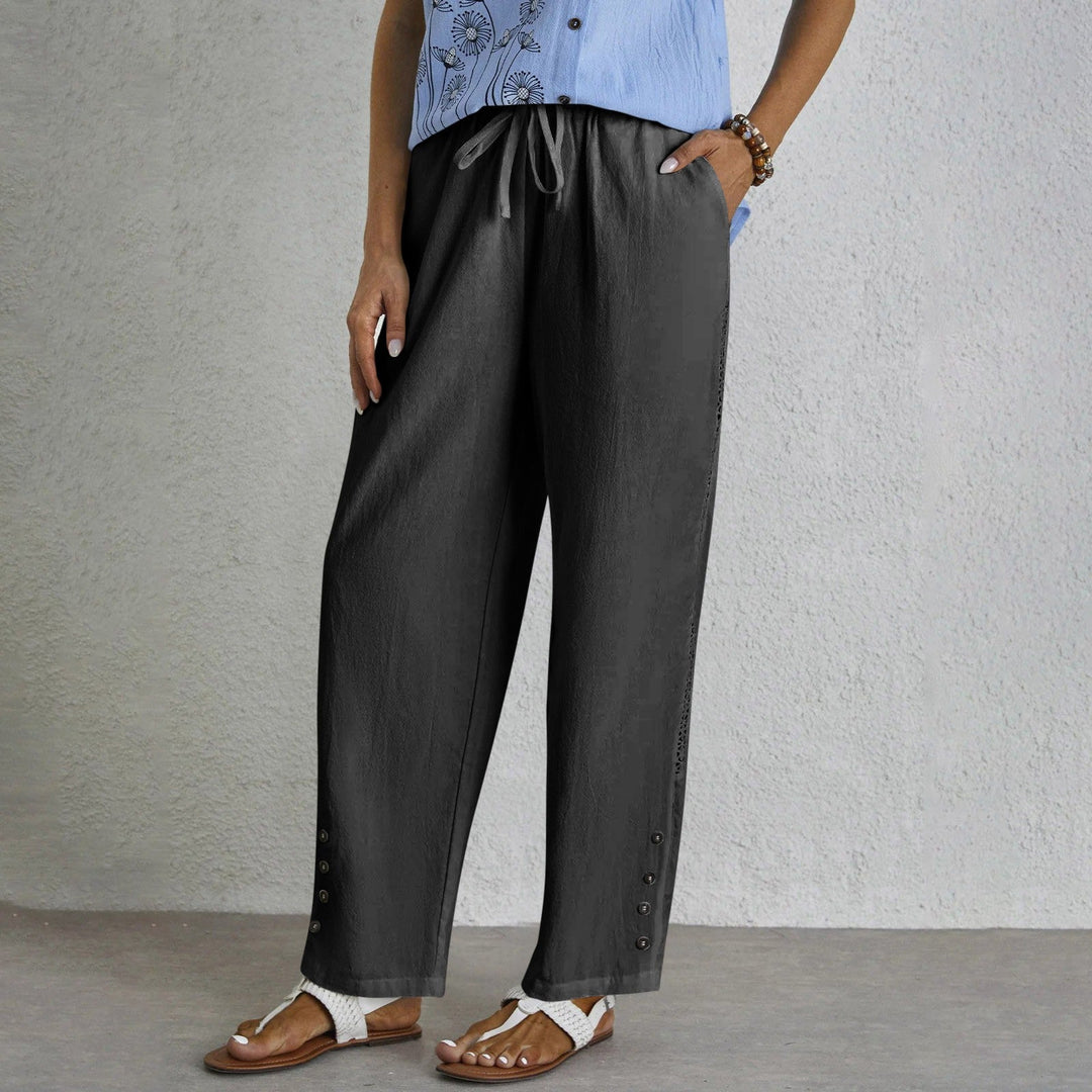 ™Celena - Pantalon Décontracté à Boutons