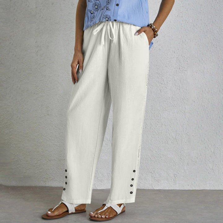™Celena - Pantalon Décontracté à Boutons