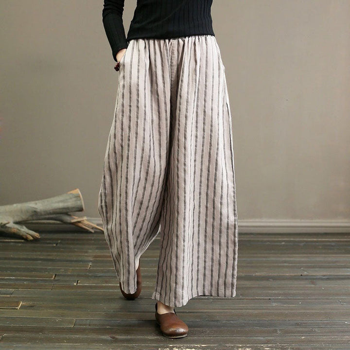 ™Seriva - Pantalon Large Rayé