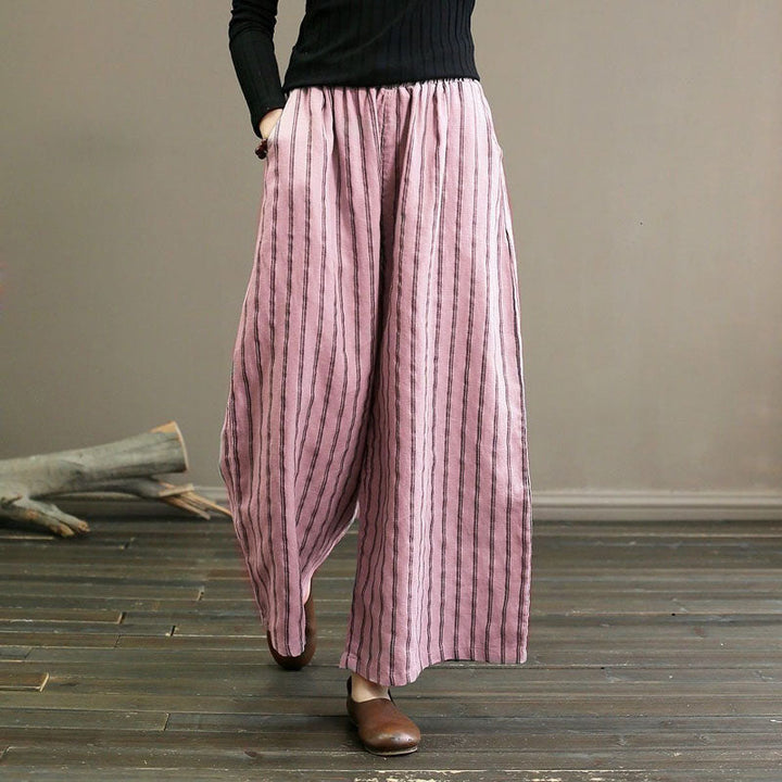 ™Seriva - Pantalon Large Rayé