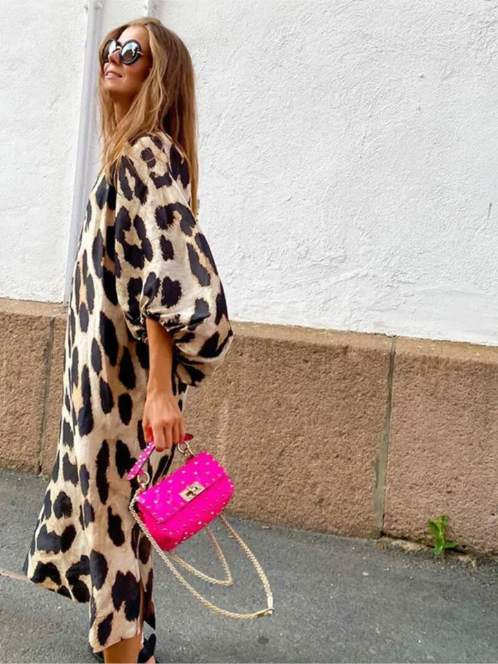 ™Lisa - Robe à Motif Léopard
