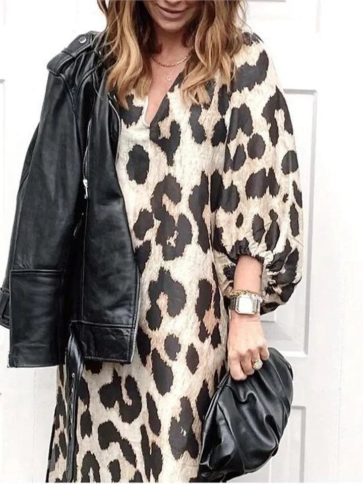 ™Lisa - Robe à Motif Léopard