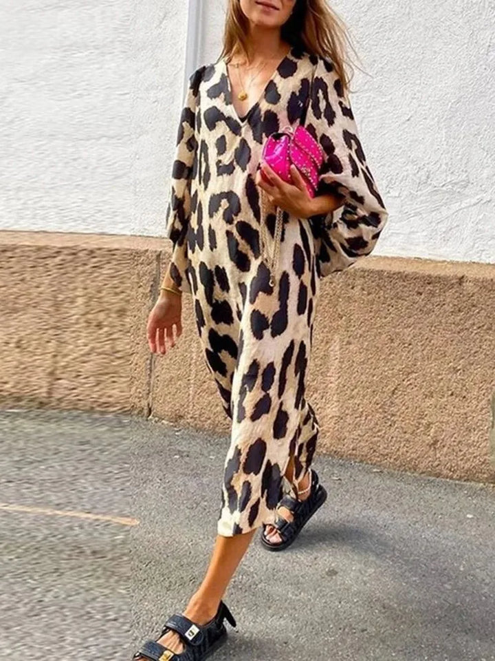 ™Lisa - Robe à Motif Léopard