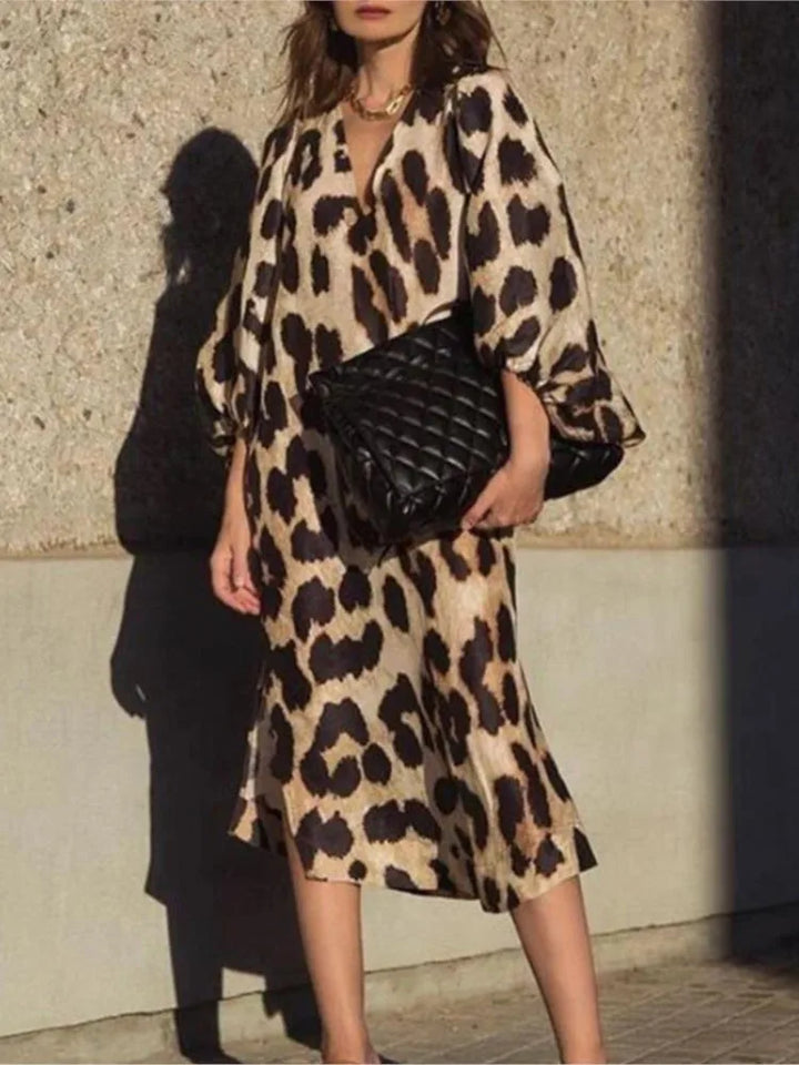 ™Lisa - Robe à Motif Léopard