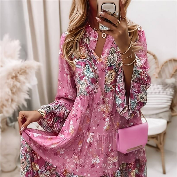 ™Ashley - Robe Boho Imprimée