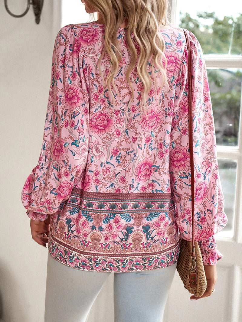 ™Helena - Blouse à Fleurs d'Été