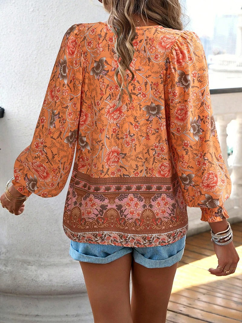 ™Helena - Blouse à Fleurs d'Été