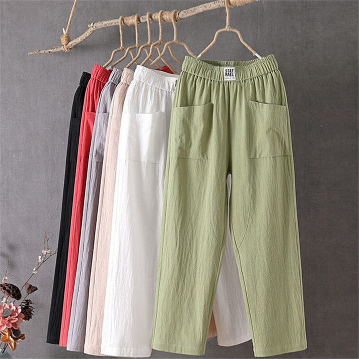 ™OLIVIA - Pantalon en mélange de lin