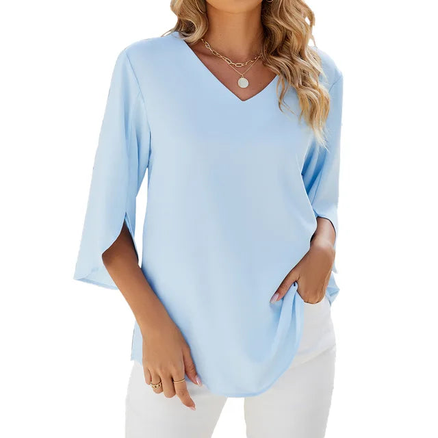 ™CARA - Blouse à col en V