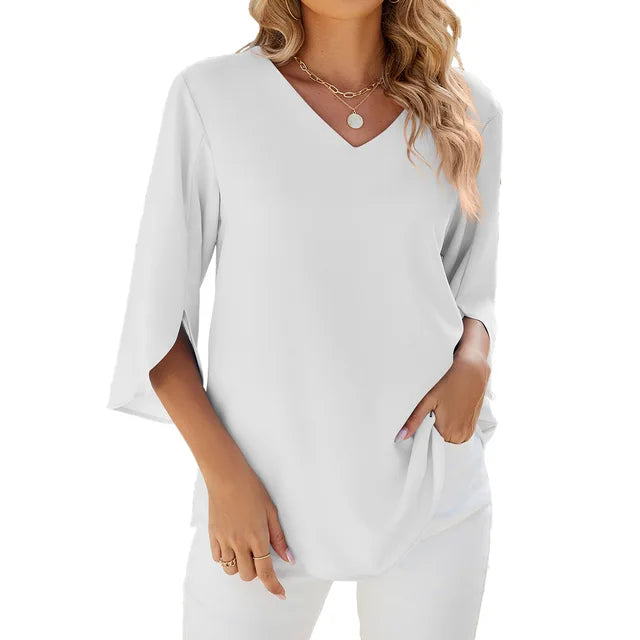 ™CARA - Blouse à col en V