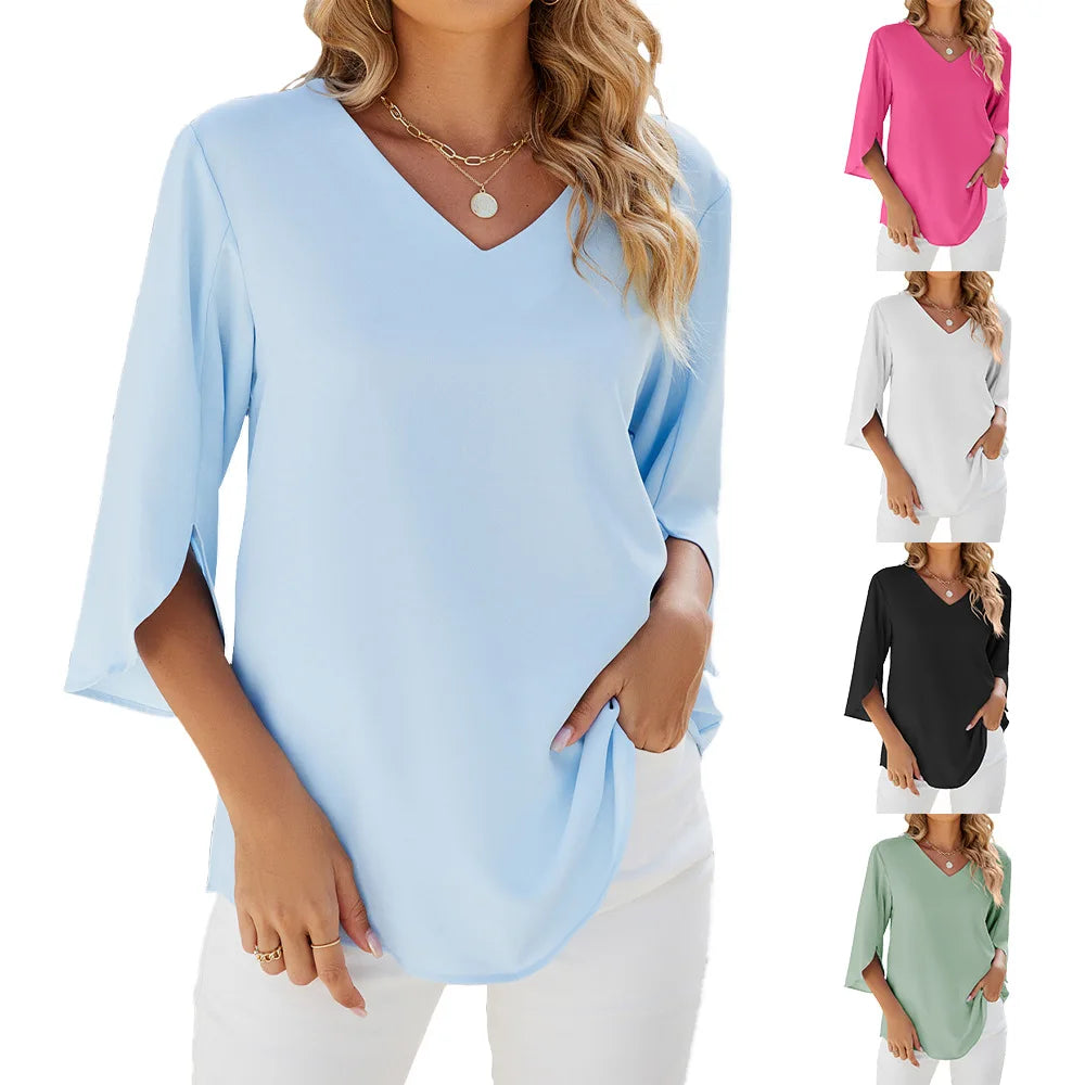 ™CARA - Blouse à col en V