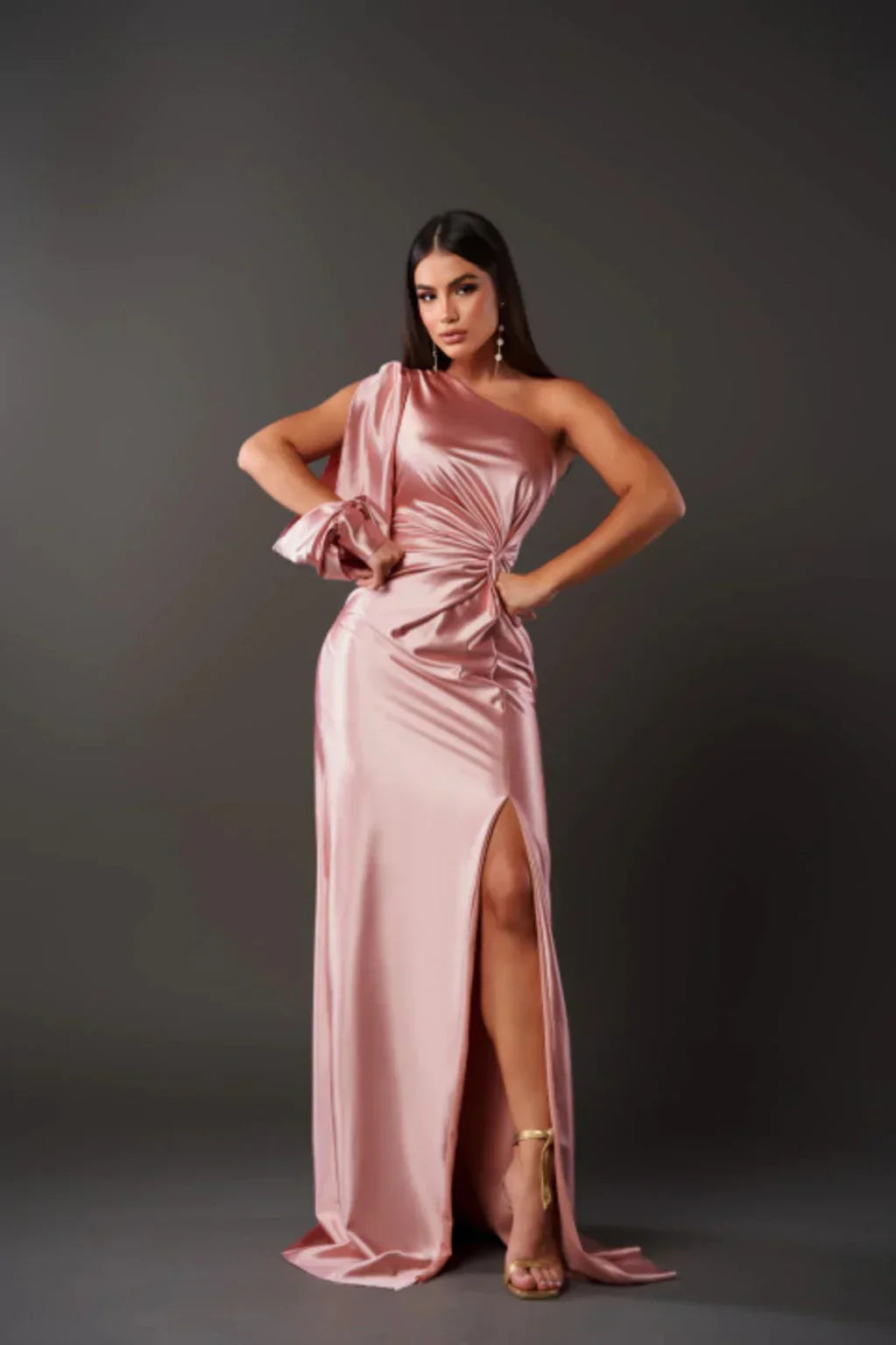 ™Alison - Şık Yırtmaçlı Maxi Elbise
