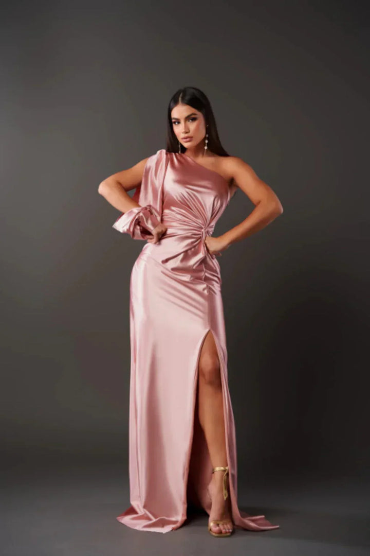 ™Alison - Şık Yırtmaçlı Maxi Elbise