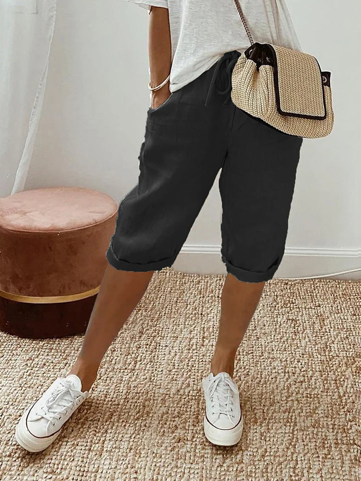™EMMA - Pantalon Femme en Coton-Lin