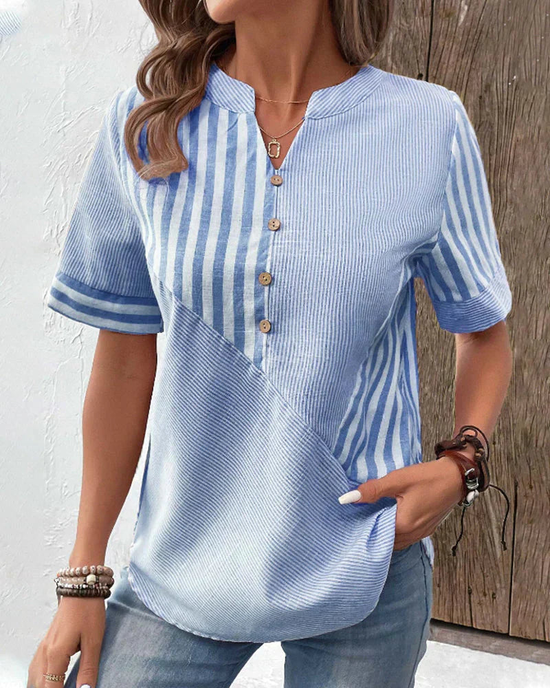 ™Sandra - Blouse Rayée Classique