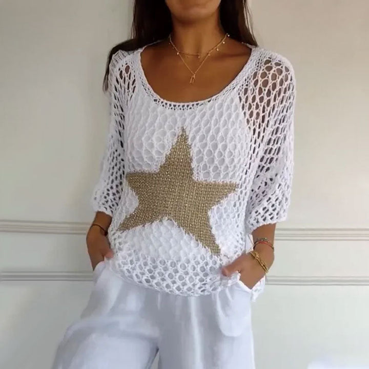 ™Jiah - Haut en Tricot Étoilé