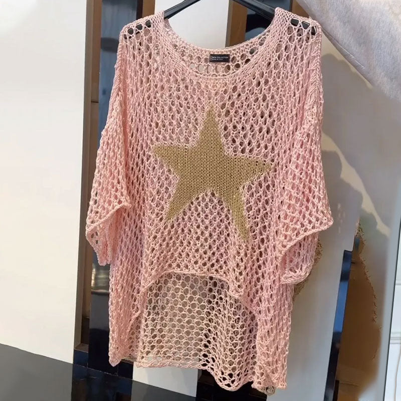 ™Jiah - Haut en Tricot Étoilé