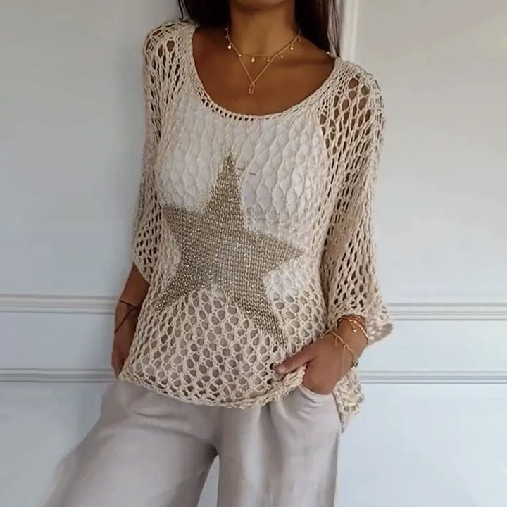 ™Jiah - Haut en Tricot Étoilé