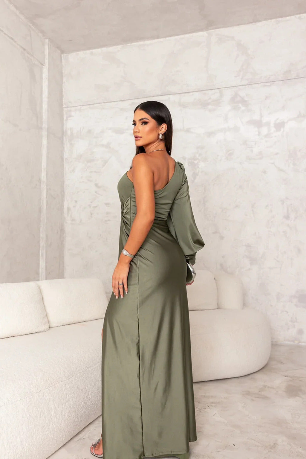 ™Alison - Şık Yırtmaçlı Maxi Elbise