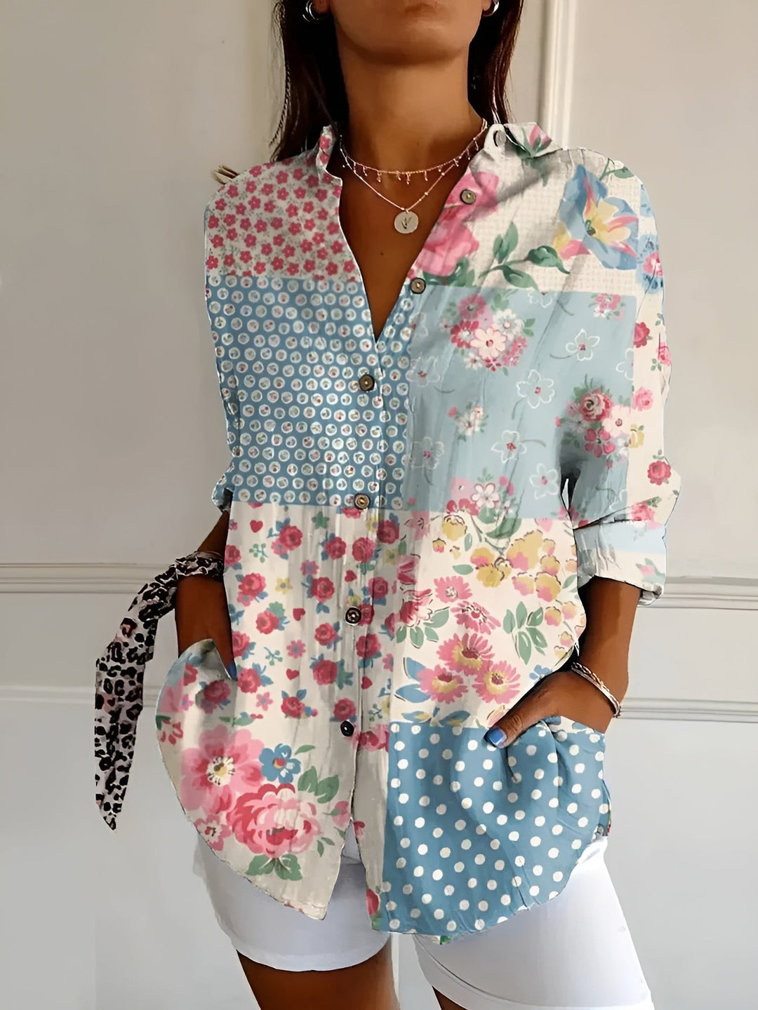 ™Madilyn - Chemise à Boutons Imprimée