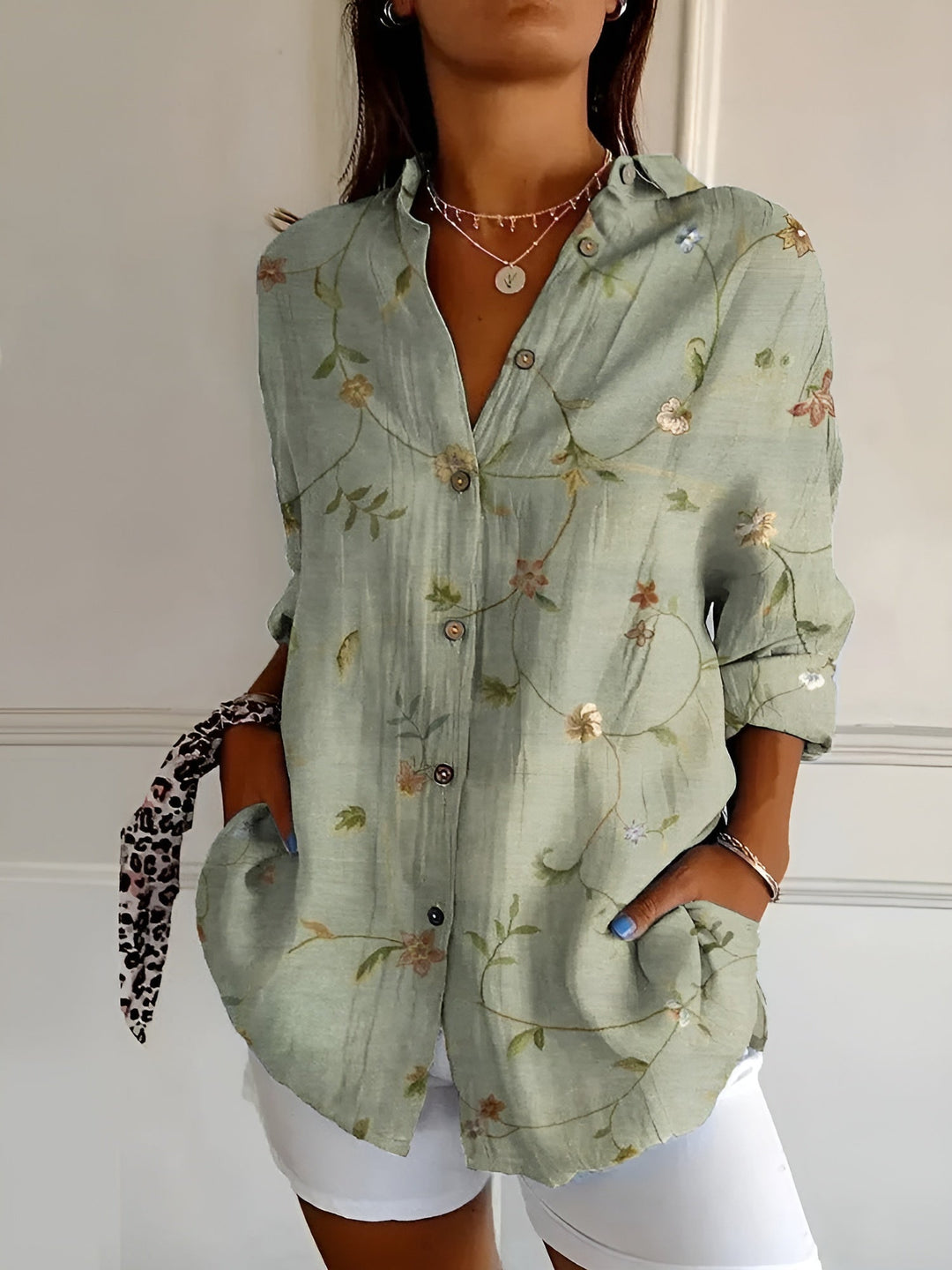 ™Madilyn - Chemise à Boutons Imprimée